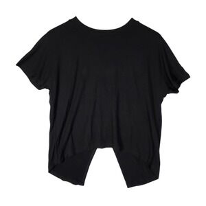 Tasc Performance Uptown Luxe Crossback T-Shirt Black Size S Bamboo Modal NWT